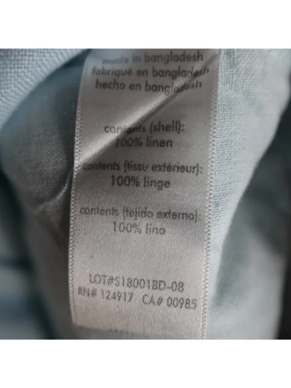 Onia Mens Shorts 38 Blue Solid 100% Linen Zip Fly 9.5